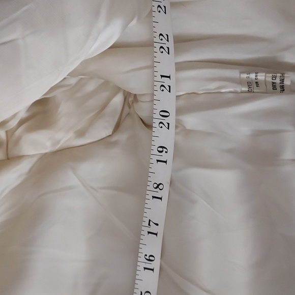 Vintage Rabbit Fur Short Jacket Dyed White Brown Completely Lined - Picture 14 of 16